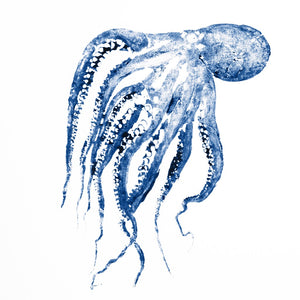 original gyotaku print of 1.5m octopus